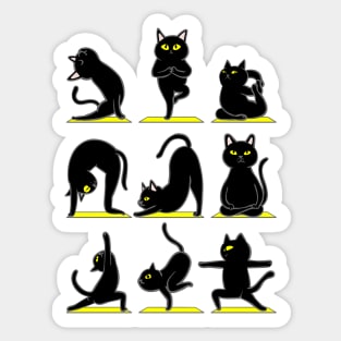 Bombay Cat Yoga Sticker